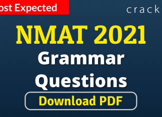 NMAT Grammar Questions PDF