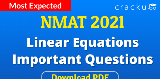 NMAT Linear Equations Important Questions
