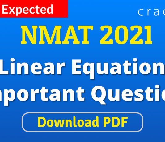 NMAT Linear Equations Important Questions