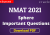 NMAT Sphere Questions