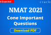 NMAT Cone Important Questions