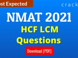 NMAT HCF LCM Questions PDF