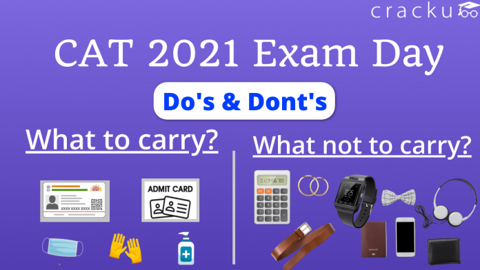 CAT Exam Day - Do's and Dont's