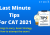 Last-minute tips for CAT