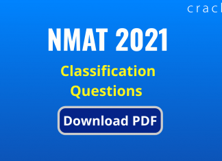 Classification Questions for NMAT