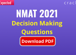 Decission Making Questions for NMAT - Download [PDF]