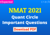 NMAT Circle Questions