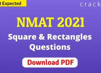 NMAT Square and Rectangles Questions PDF