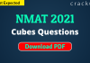 NMAT Cubes Questions