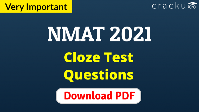 NMAT Cloze Test Questions PDF