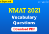 NMAT Vocabulary Questions PDF