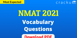 NMAT Vocabulary Questions PDF