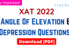 Angle Of Elevation & Depression Questions for XAT