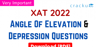 Angle Of Elevation & Depression Questions for XAT
