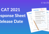 CAT 2021 response sheet release date