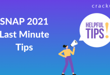 SNAP 2021 Last Minute Tips