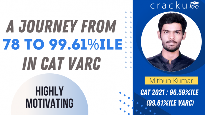 Motivating Story - A Journey From 78 to 99.61%ile In CAT VARC