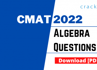 Algebra Questions for CMAT