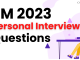 IIM Personal interview questions 2023