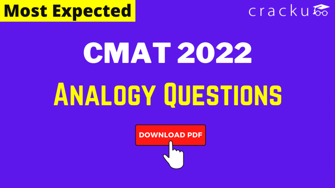 Analogy Questions for CMAT 2022 - Download [PDF] - Cracku
