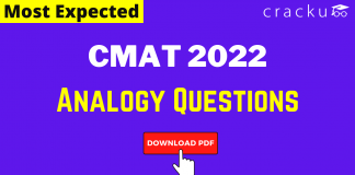 Analogy Questions for CMAT 2022