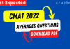 Averages Questions for CMAT 2022