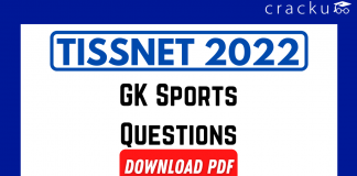 GK Sports Questions for TISSNET 2022