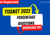 Percentage questions for TISSNET 2022