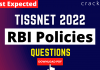 RBI Policies Questions for TISSNET 2022