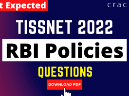 RBI Policies Questions for TISSNET 2022