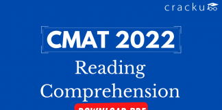 Reading Comprehension for CMAT 2022