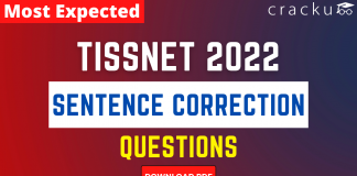 Sentence Correction Questions for TISSNET 2022