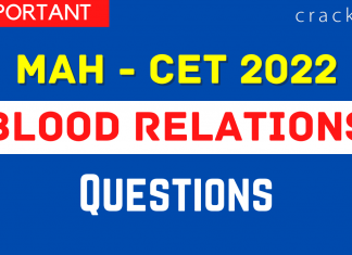 Blood Relations Questions for MAH CET 2022