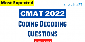 Coding Decoding Questions for CMAT 2022