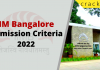IIM Bangalore Admission Criteria