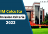 IIM Calcutta Admission Criteria
