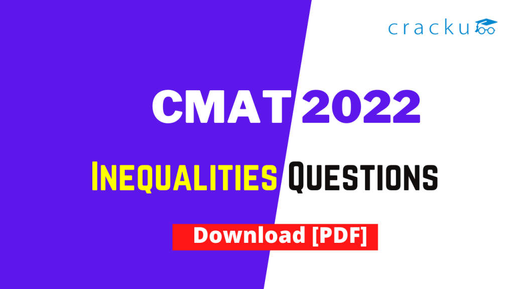 Inequalities Questions for CMAT - Download PDF - Cracku