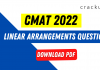 Linear Arrangements Questions for CMAT 2022