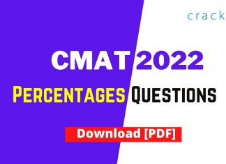 Percentages for CMAT 2022