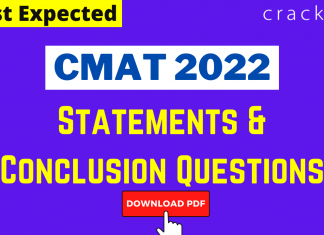 Statements and Conclusion for CMAT 2022