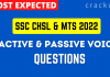 Active and Passive Voice Questions