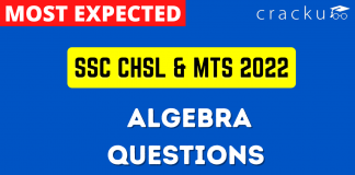 Algebra Questions for SSC CHSL & MTS 2022