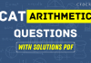 CAT Arithmetic Questions PDF