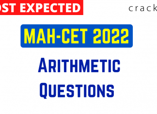 Arithmetic Questions for MAH-CET 2022