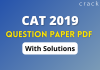 cat 2019 question paper