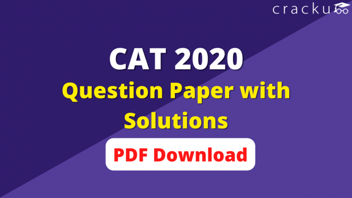 cat question paper 2020 pdf