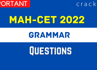 Grammar Questions for MAH-CET 2022