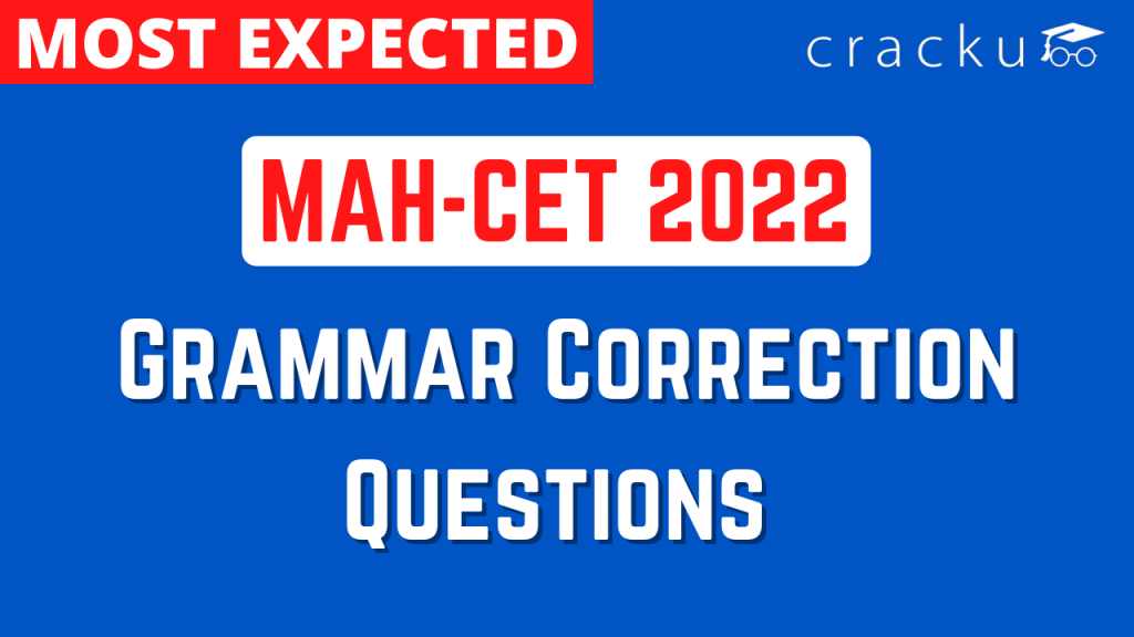 Grammar Correction Questions for MAH - CET | Download PDF - Cracku