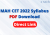MAH CET Syllabus 2022 PDF