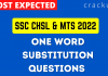 ONE WORD SUBSTITUTION